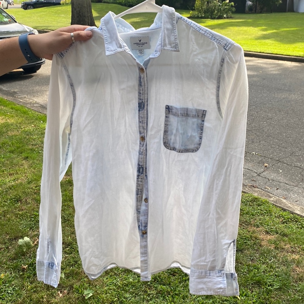 Jean colored blouse